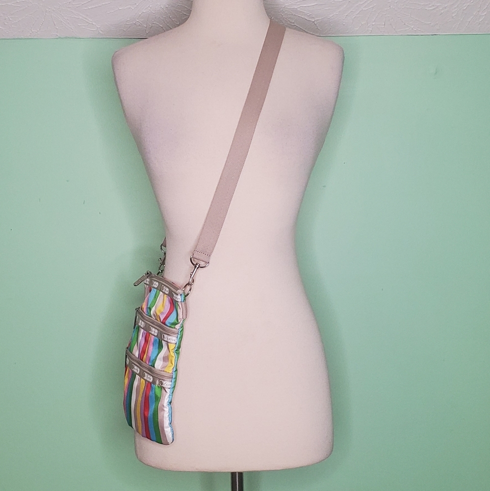 Lesportsac Madison Rainbow Striped Crossbody Bag - Picture 7 of 7